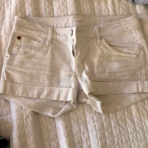 Hudson white jean shorts
